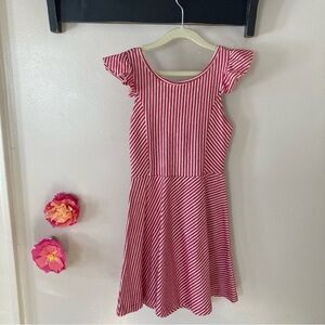 Zara Red and White Striped Kids Dress